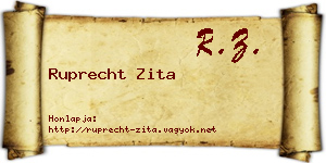 Ruprecht Zita névjegykártya